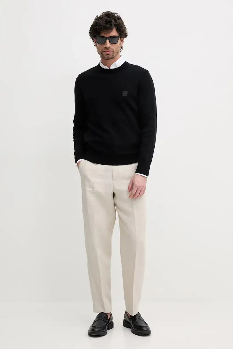 maglione in misto lana uomo colore nero 50527583 miniatura 2