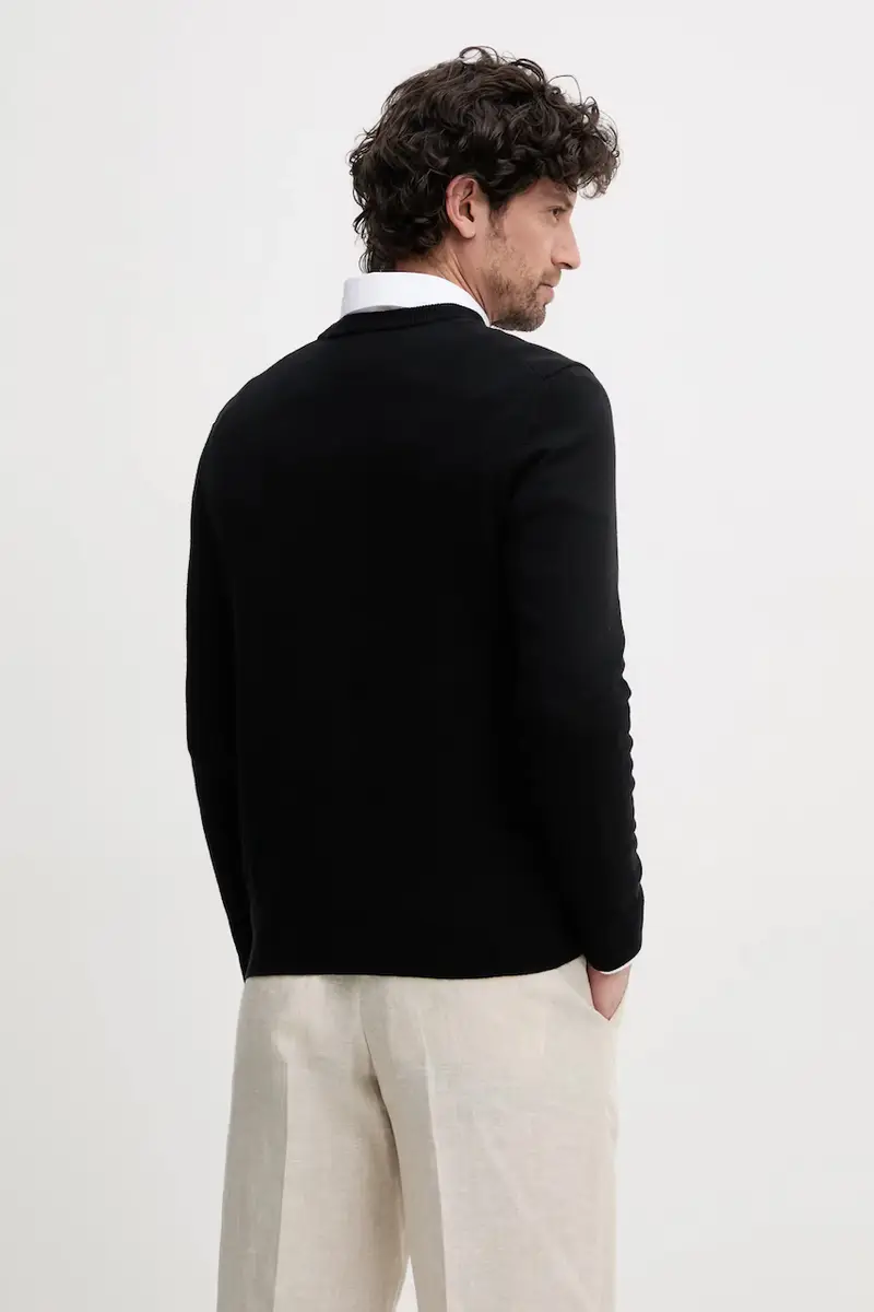 maglione in misto lana uomo colore nero 50527583 miniatura 3