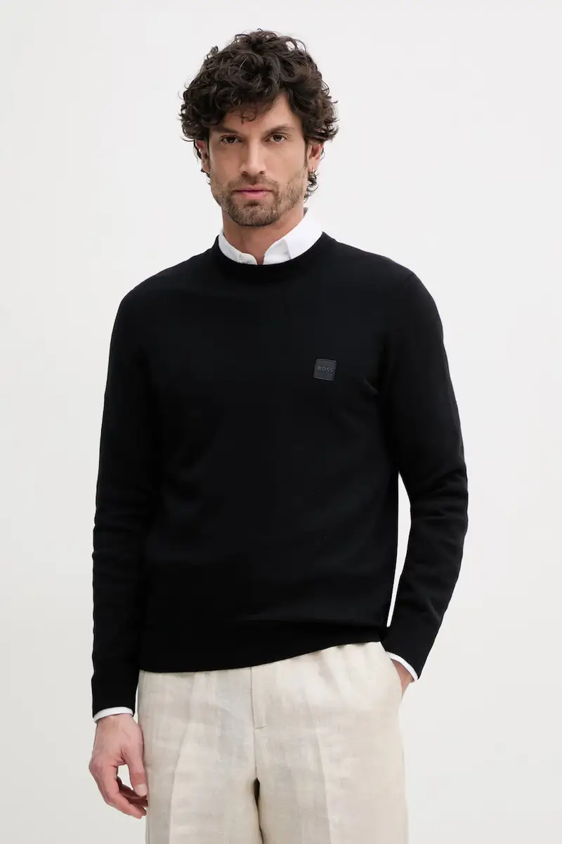maglione in misto lana uomo colore nero 50527583