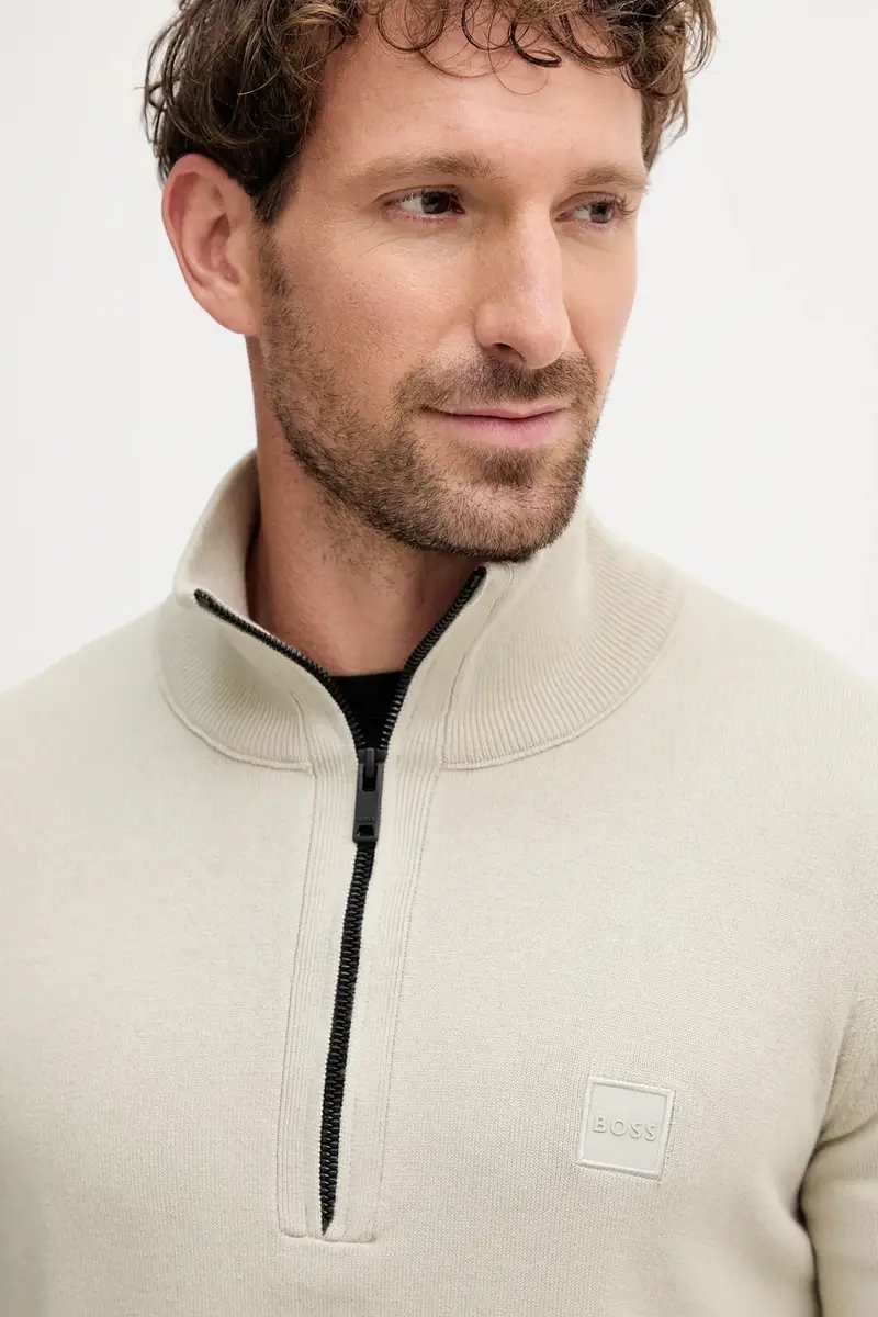 maglione in misto lana uomo colore nero 50527585 Beige miniatura 4