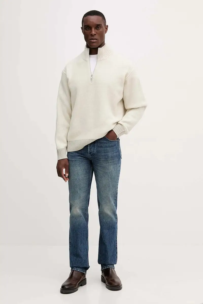 maglione uomo colore beige 50548669 miniatura 2