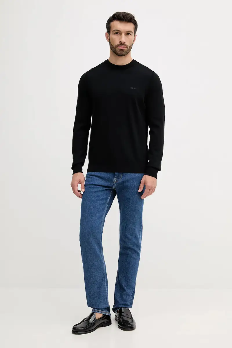 maglione uomo colore blu navy 50508766 Nero miniatura 2