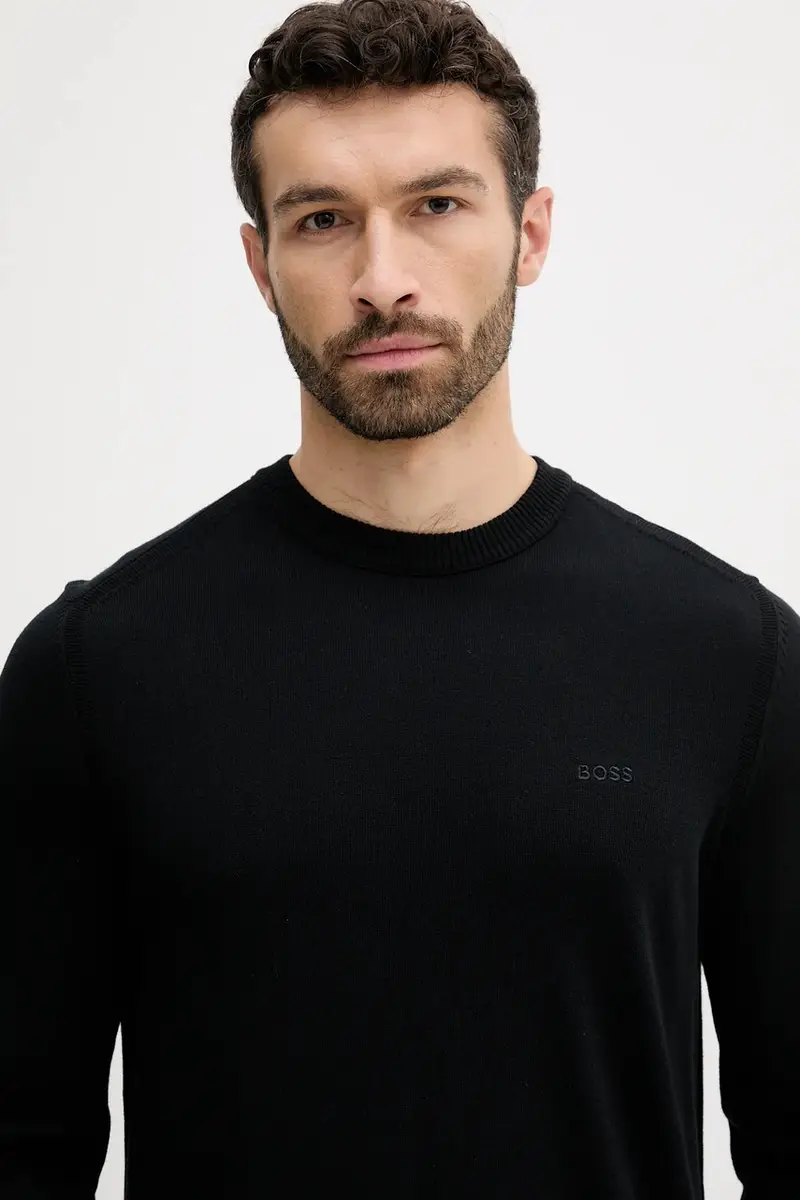 maglione uomo colore blu navy 50508766 Nero miniatura 4