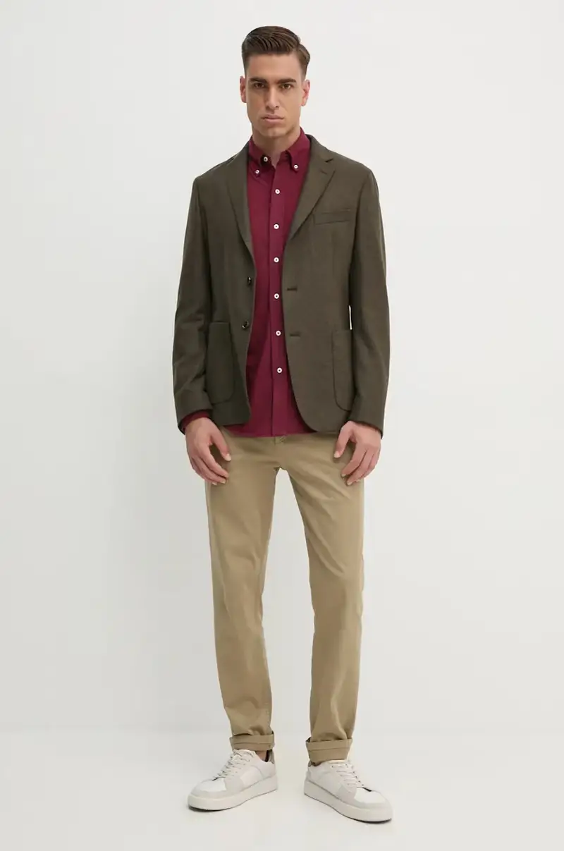 pantaloni Chino_tapered Beige miniatura 2