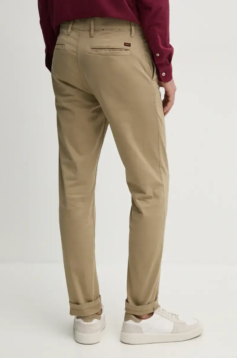 pantaloni Chino_tapered Beige miniatura 3
