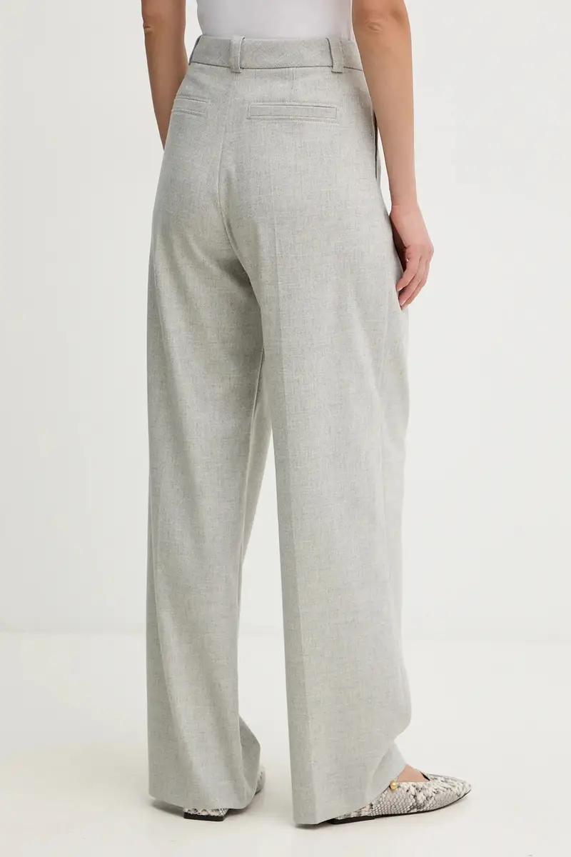 pantaloni con lana colore grigio 50547679 miniatura 3