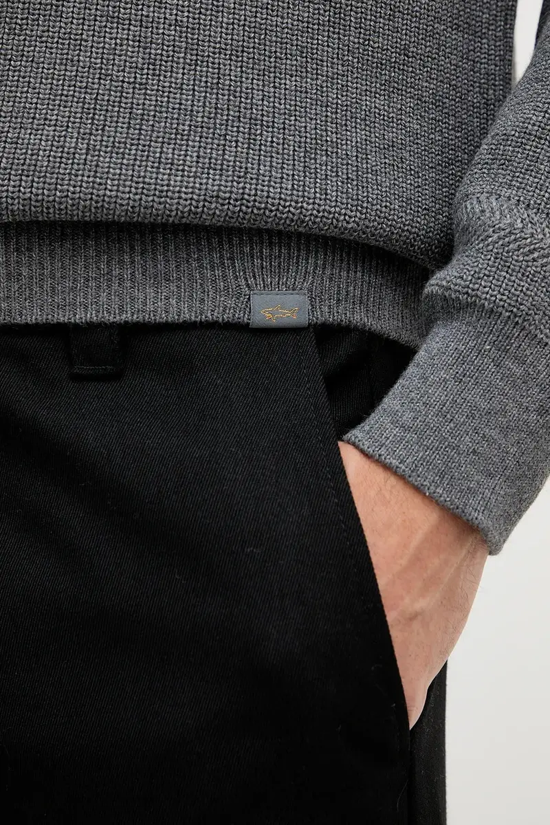 pantaloni con lana colore nero 50553971 miniatura 4