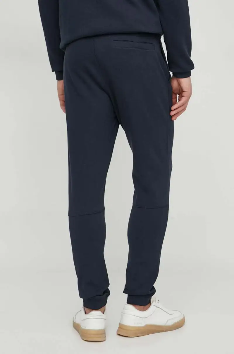 pantaloni da jogging in cotone colore blu Blu navy miniatura 3