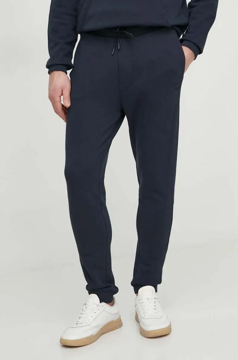 pantaloni da jogging in cotone colore blu Blu navy