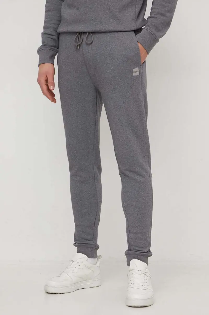 pantaloni da jogging in cotone colore grigio