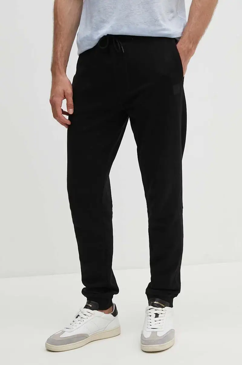 pantaloni da jogging in cotone colore nero