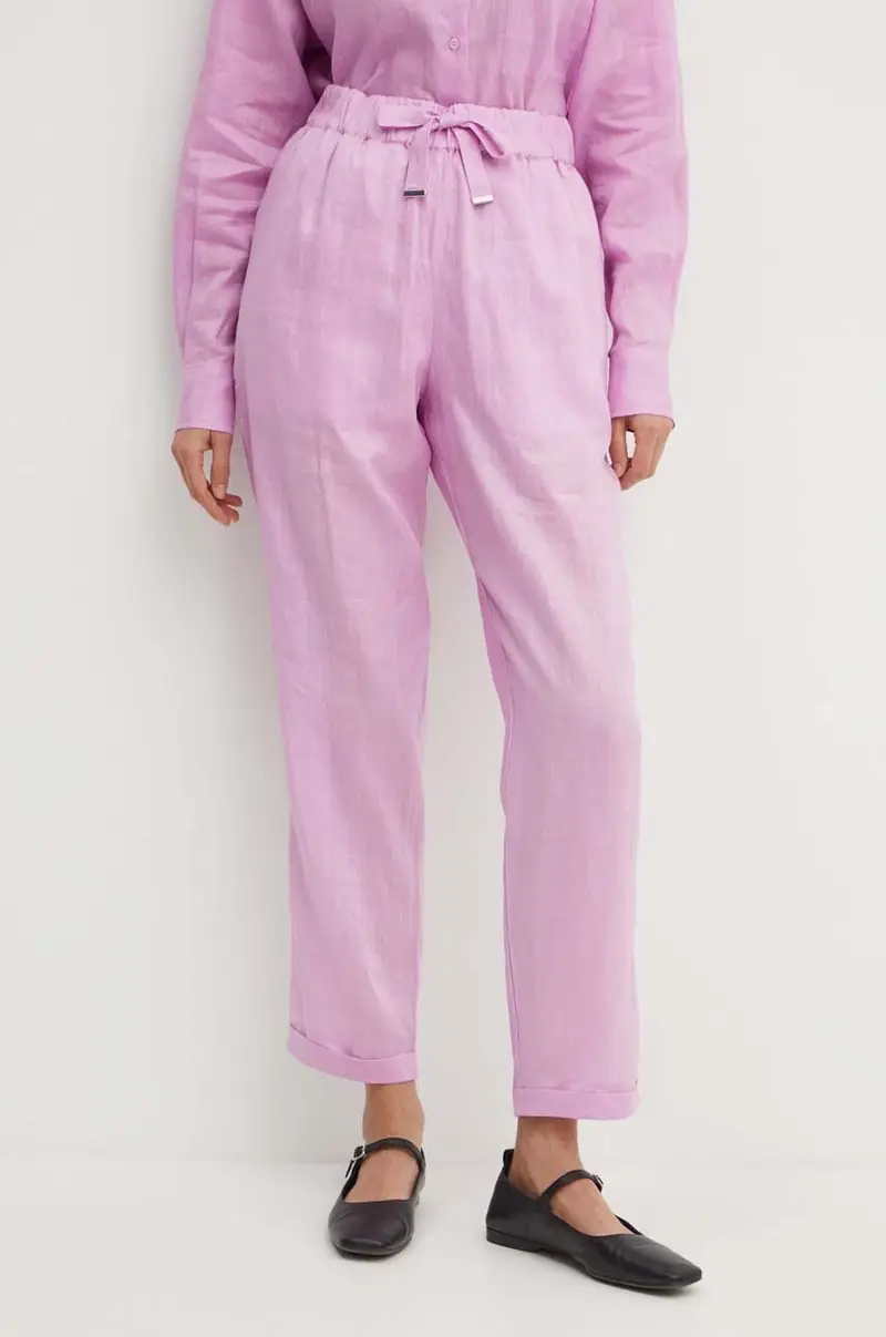 pantaloni da jogging in cotone colore rosa