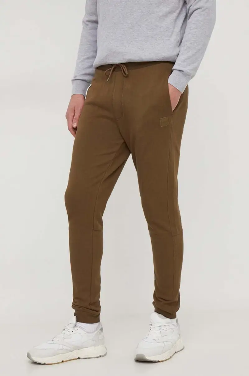 pantaloni da jogging in cotone colore verde