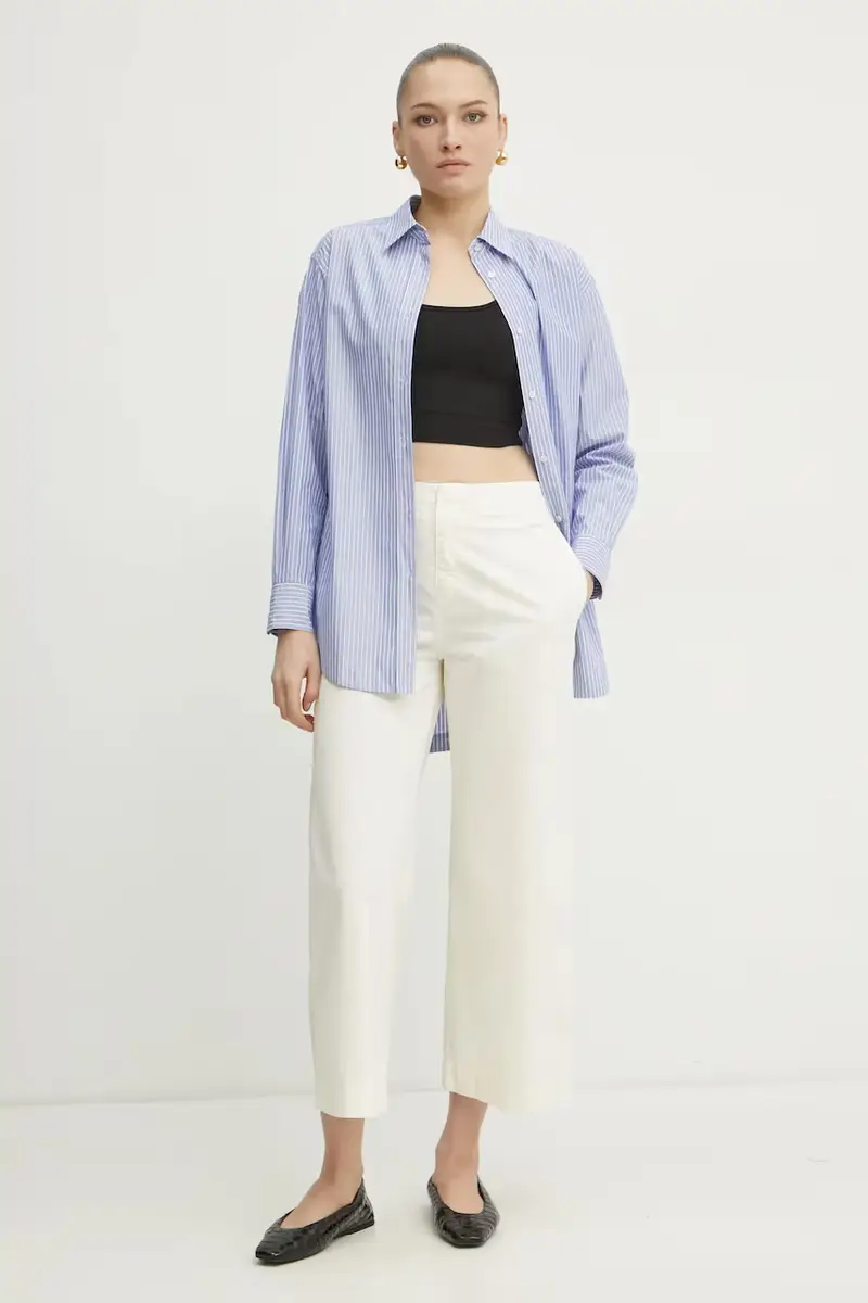 pantaloni donna colore beige 50531767 miniatura 2