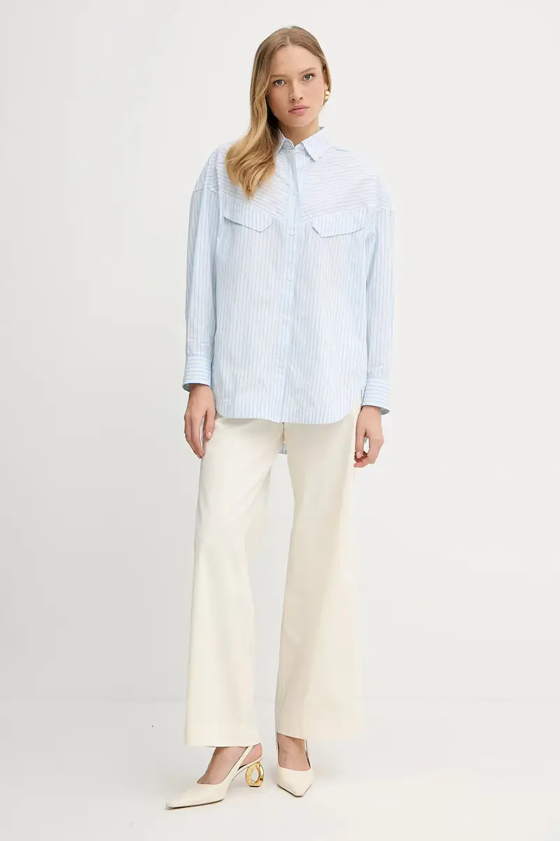 pantaloni donna colore beige 50541934 miniatura 2