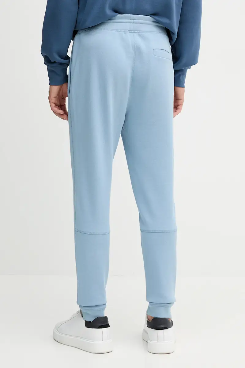 pantaloni tuta di cotone colore blu miniatura 3