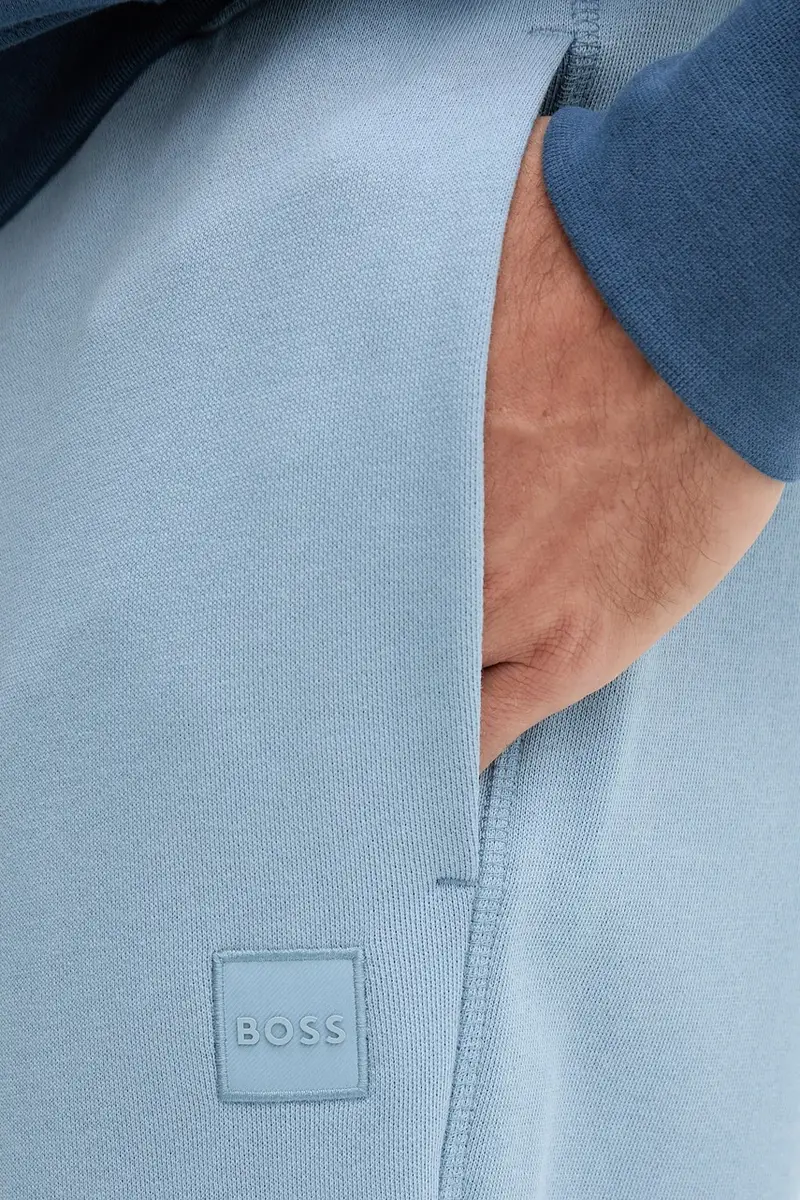 pantaloni tuta di cotone colore blu miniatura 4