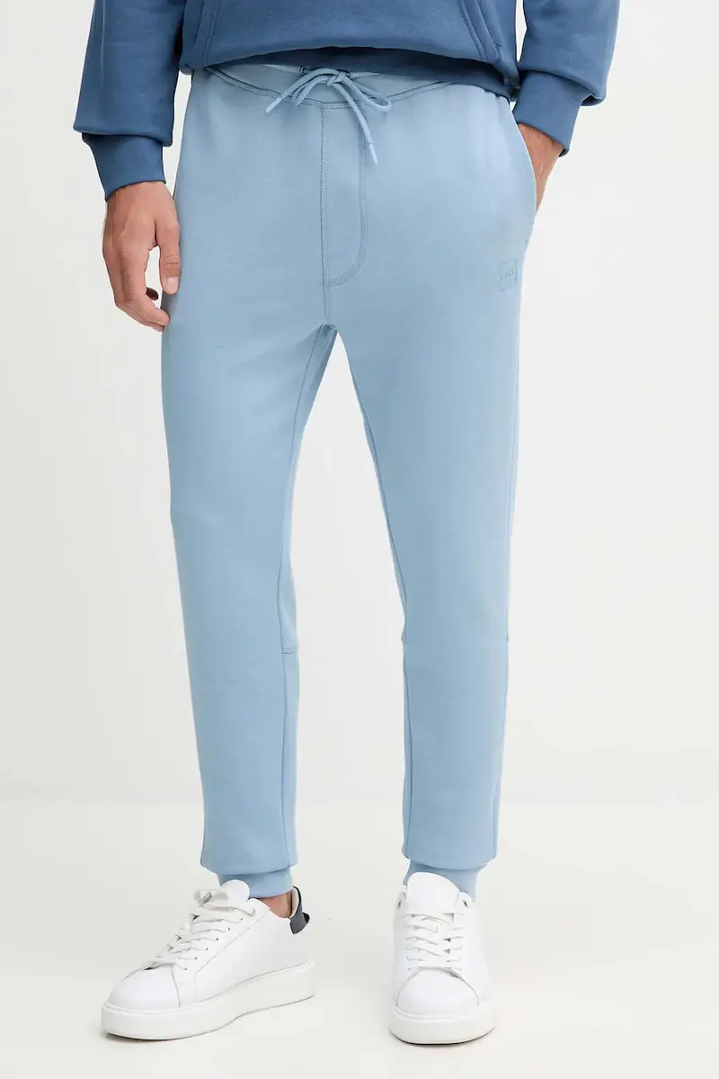 pantaloni tuta di cotone colore blu