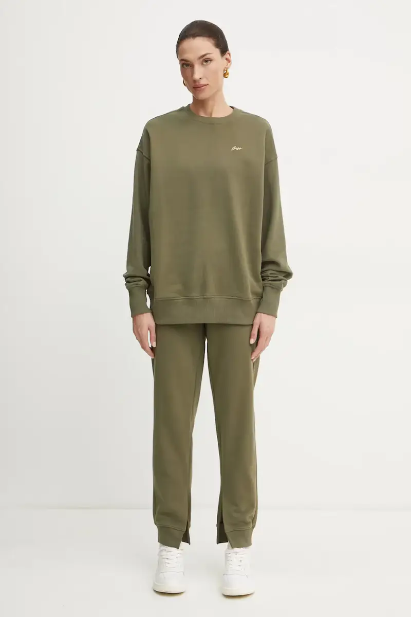 pantaloni tuta di cotone donna colore verde 50531813 miniatura 2