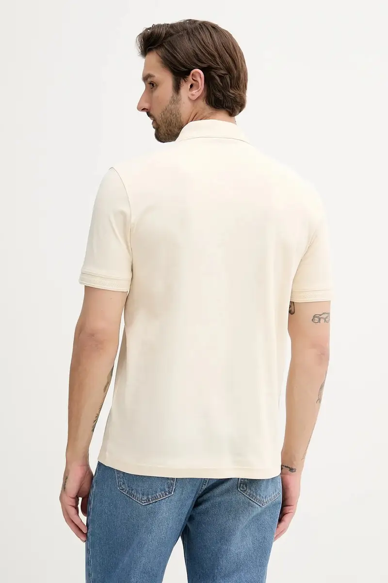 polo in cotone colore beige 50520109 miniatura 3