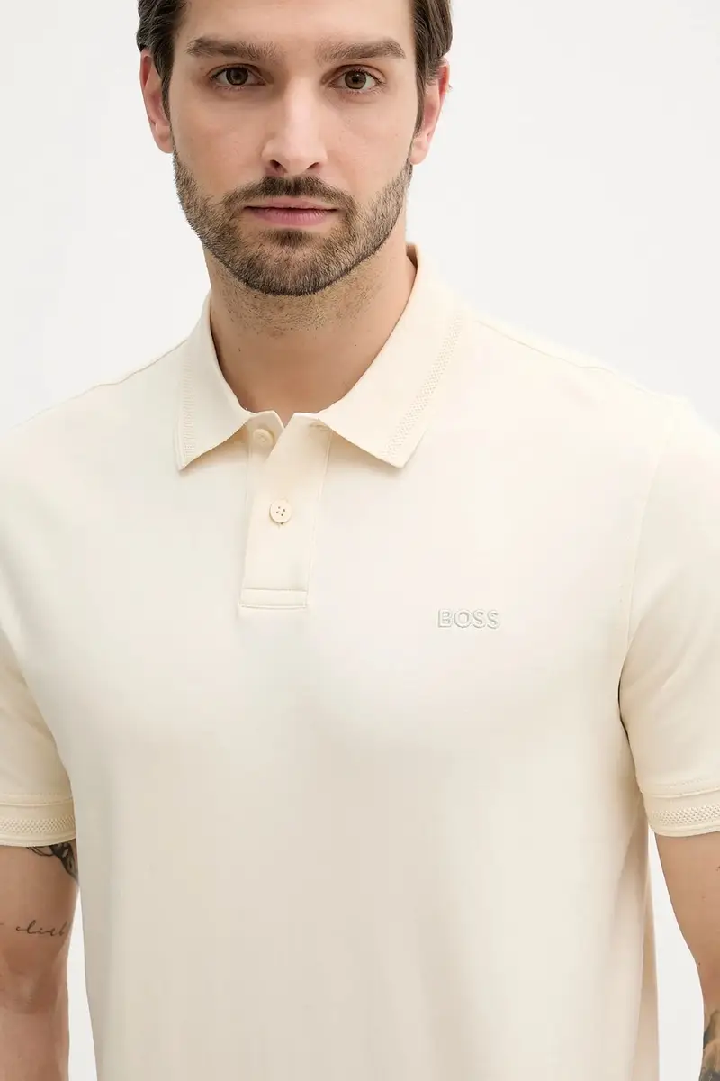 polo in cotone colore beige 50520109 miniatura 4