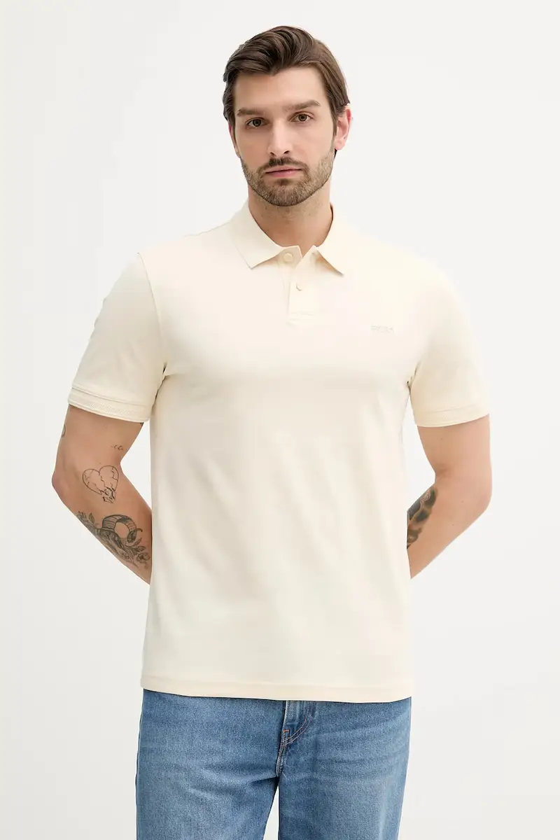 polo in cotone colore beige 50520109