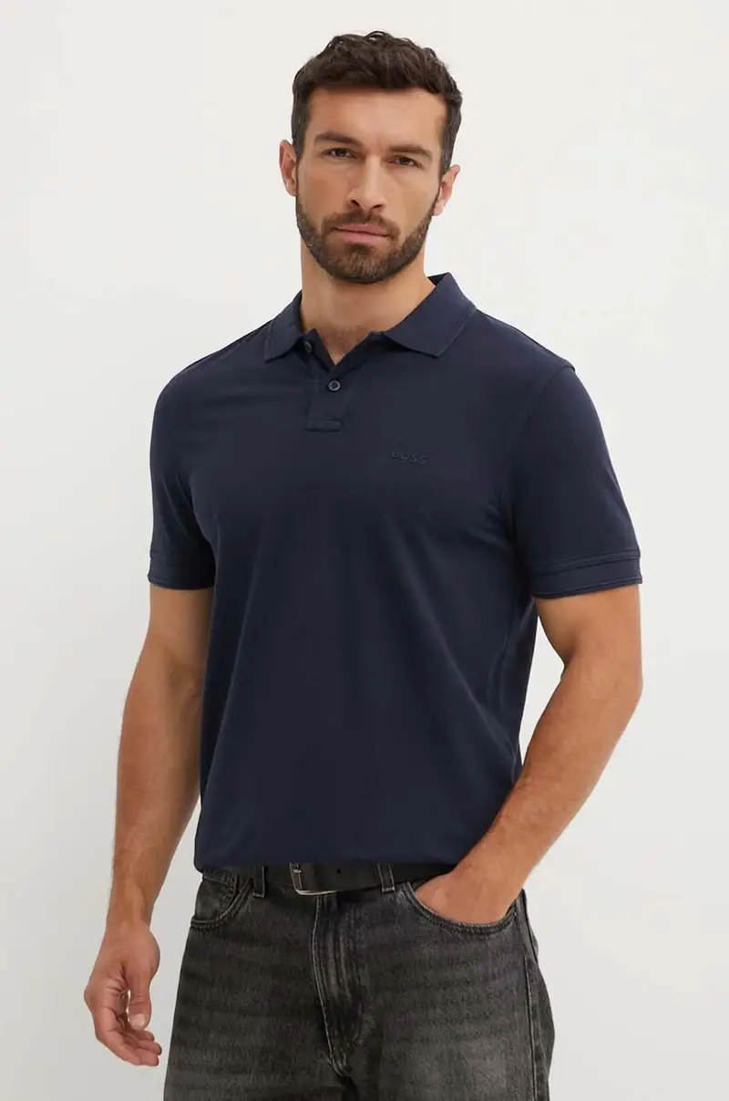 polo in cotone colore blu navy 50507813