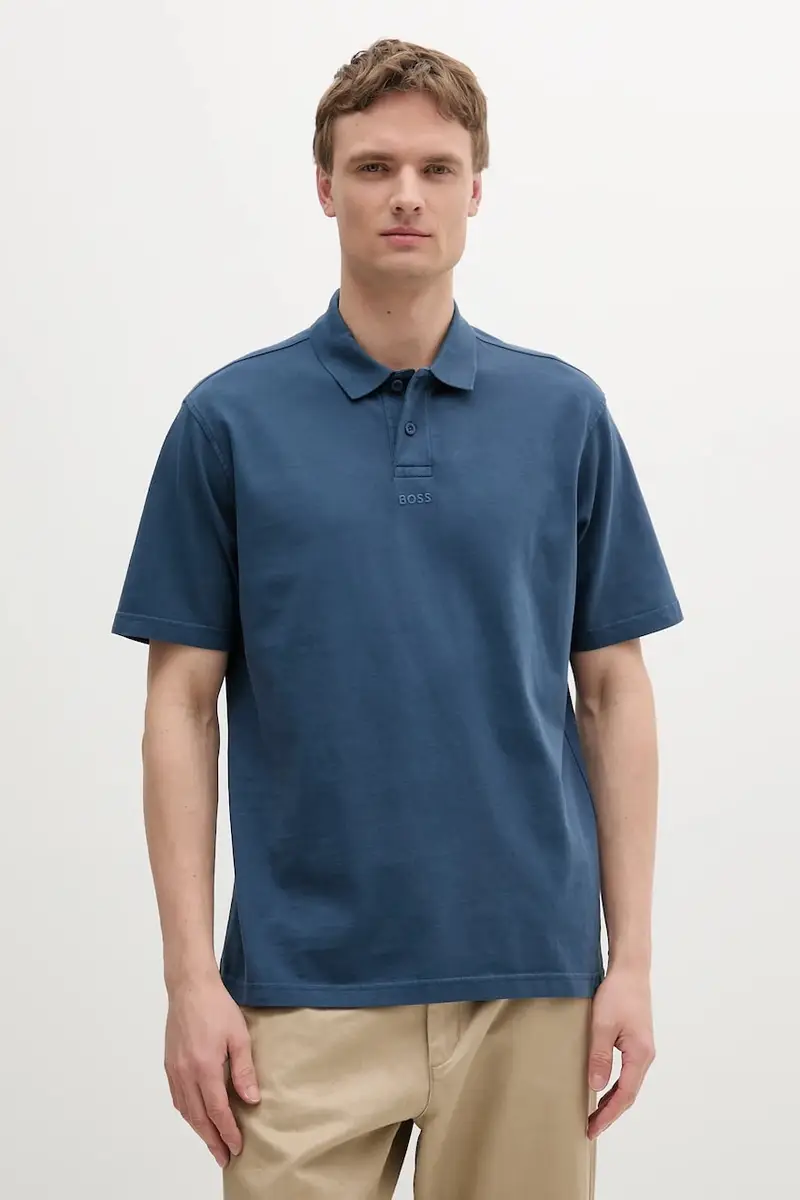 polo in cotone colore blu navy 50519740