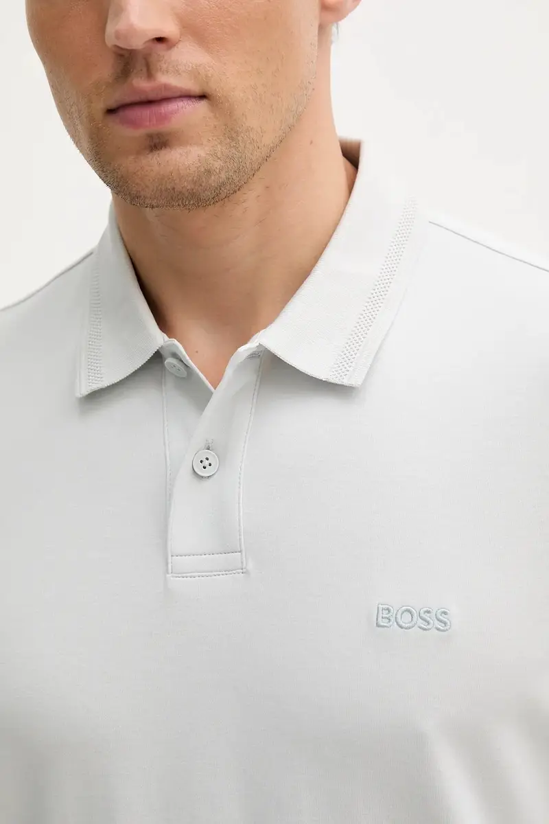 polo in cotone colore grigio 50520109 miniatura 4