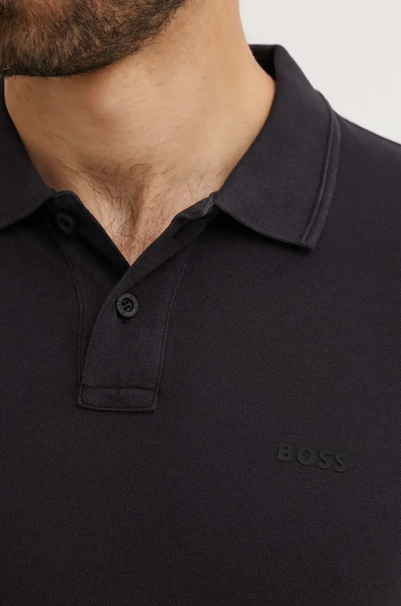 polo in cotone colore nero 50507813 miniatura 4