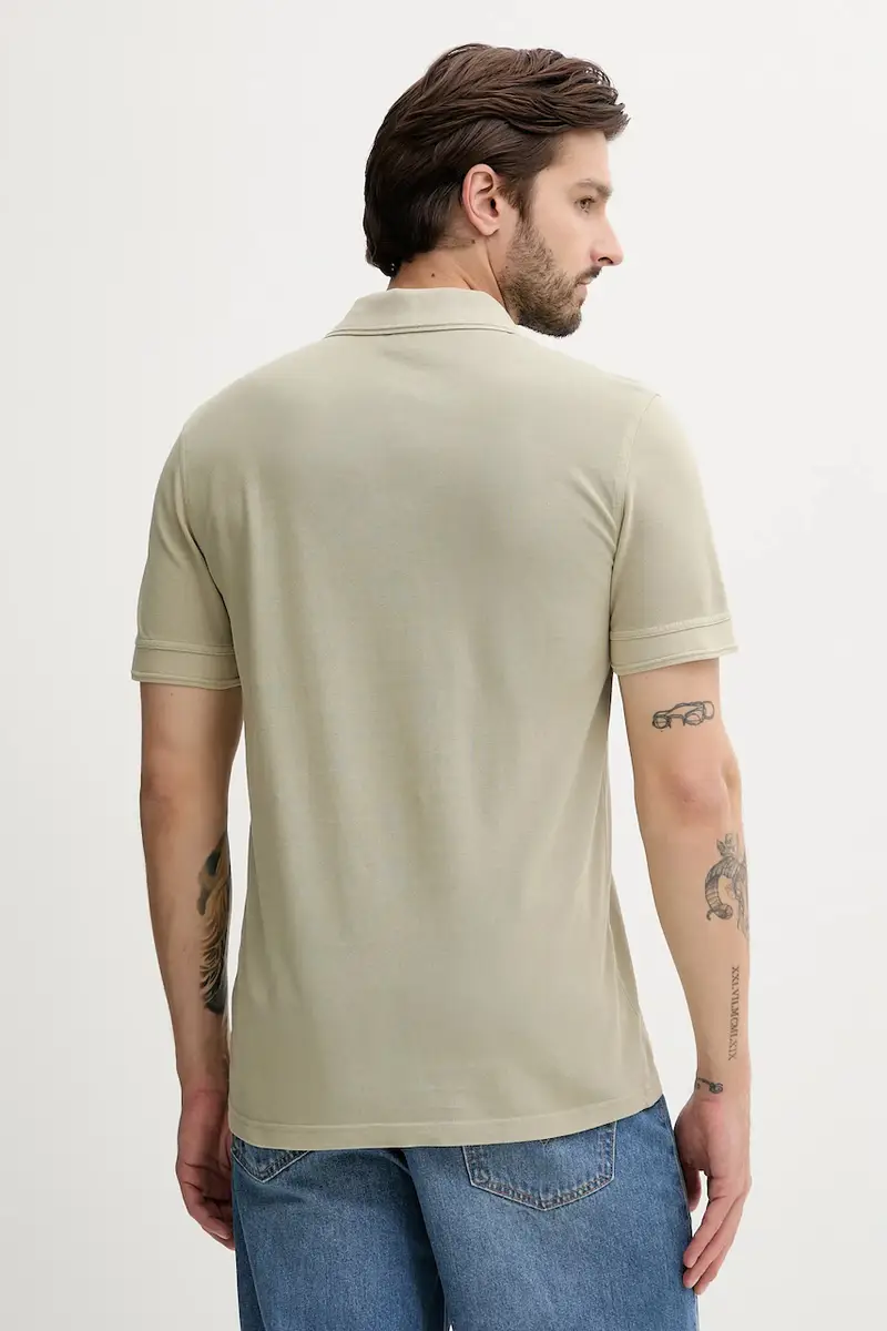 polo in cotone colore nero 50507813 Verde miniatura 2