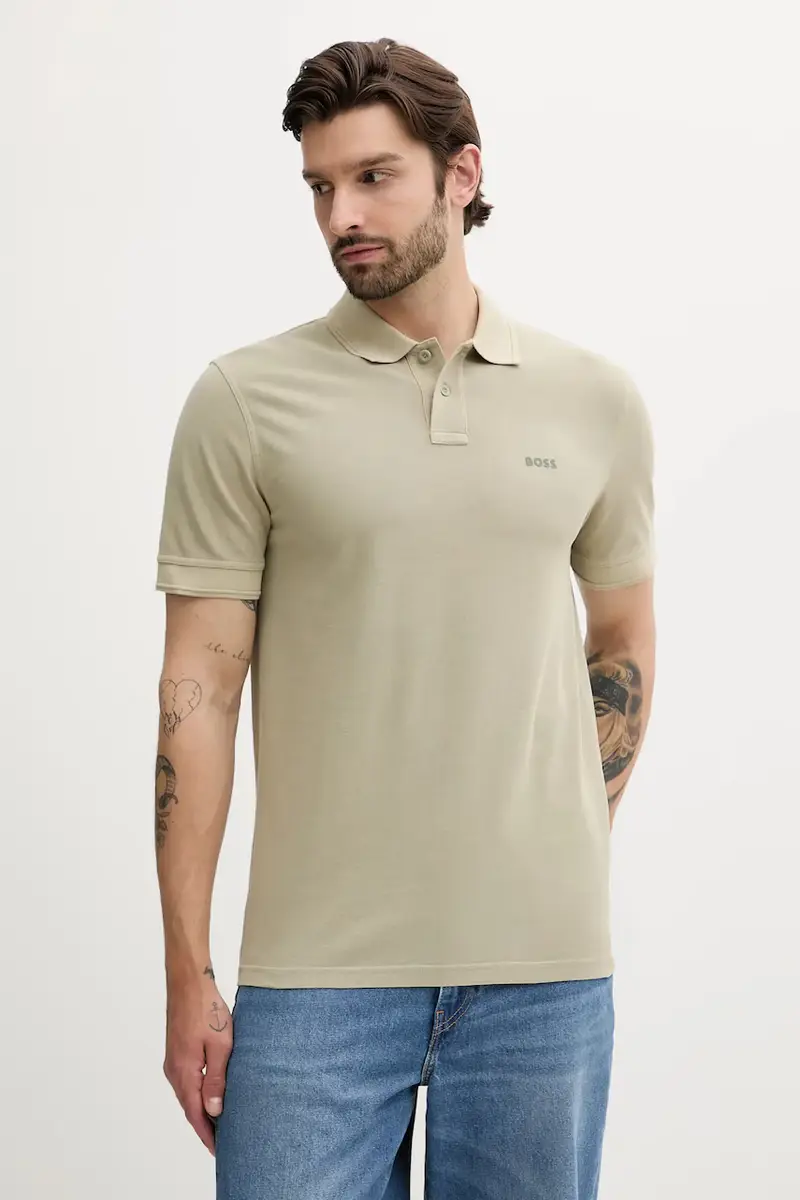 polo in cotone colore nero 50507813 Verde