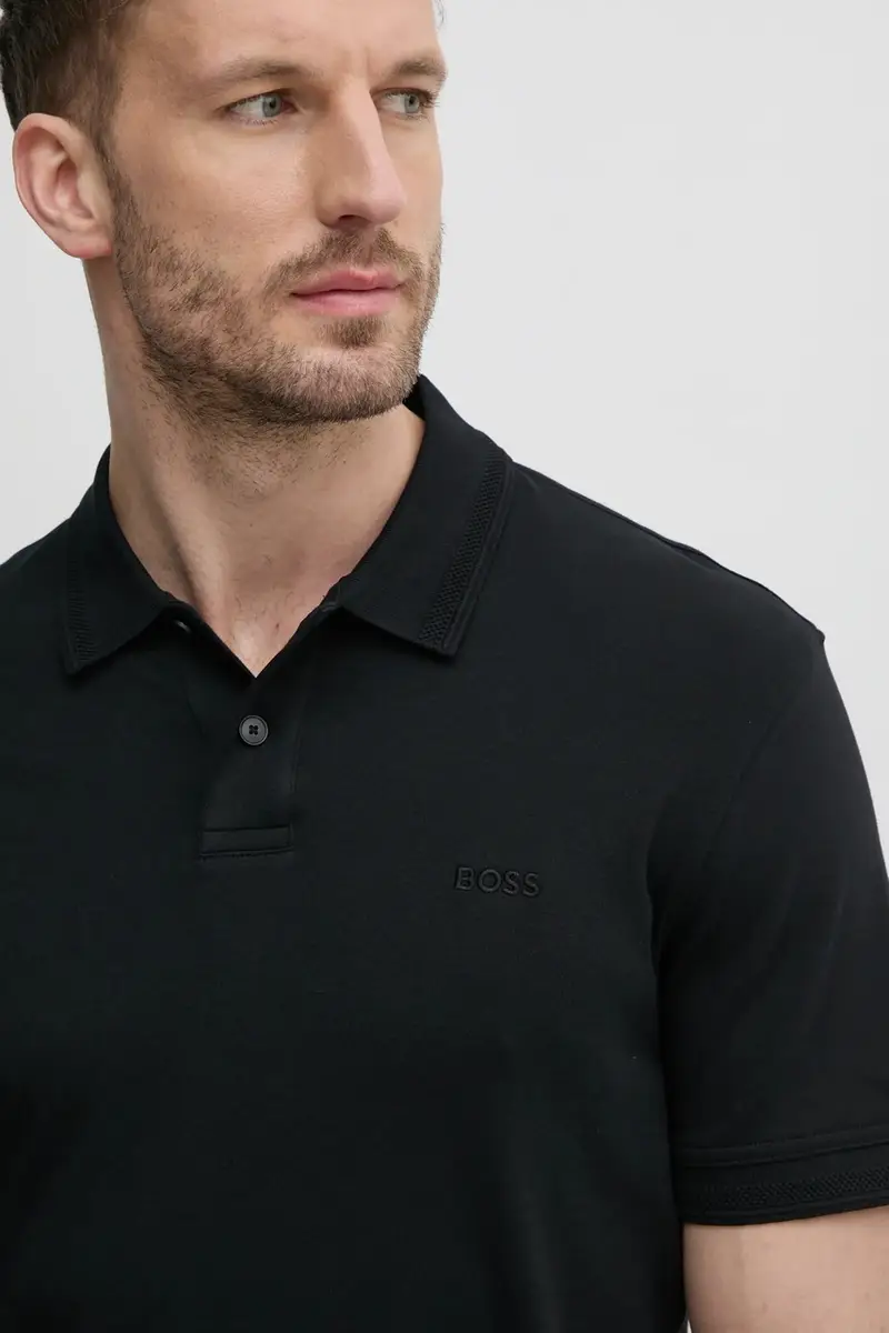 Boss Orange Polo Uomo Nero 3627650 miniatura 4