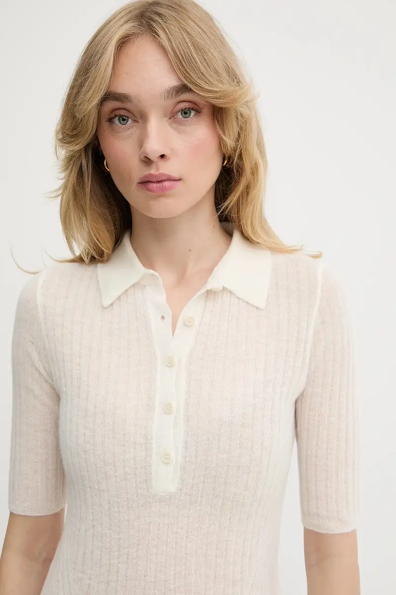 Boss Orange Polo Donna Beige 3571919 miniatura 4