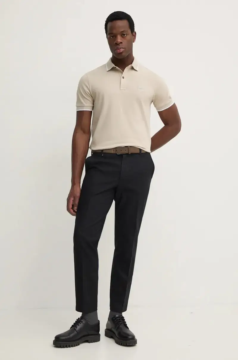 Boss Orange Polo Uomo Beige 3764648 miniatura 2