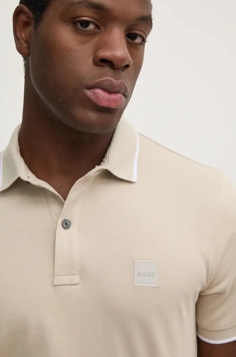 Boss Orange Polo Uomo Beige 3764648 miniatura 4