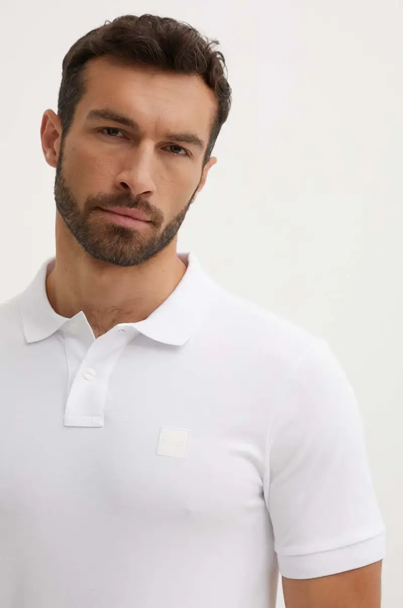 Boss Orange Polo Uomo Bianco 3123939 miniatura 3