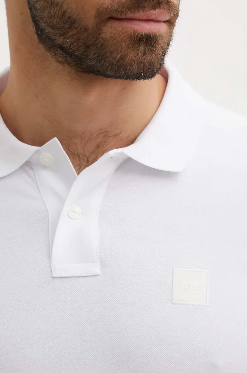 Boss Orange Polo Uomo Bianco 3123939 miniatura 4