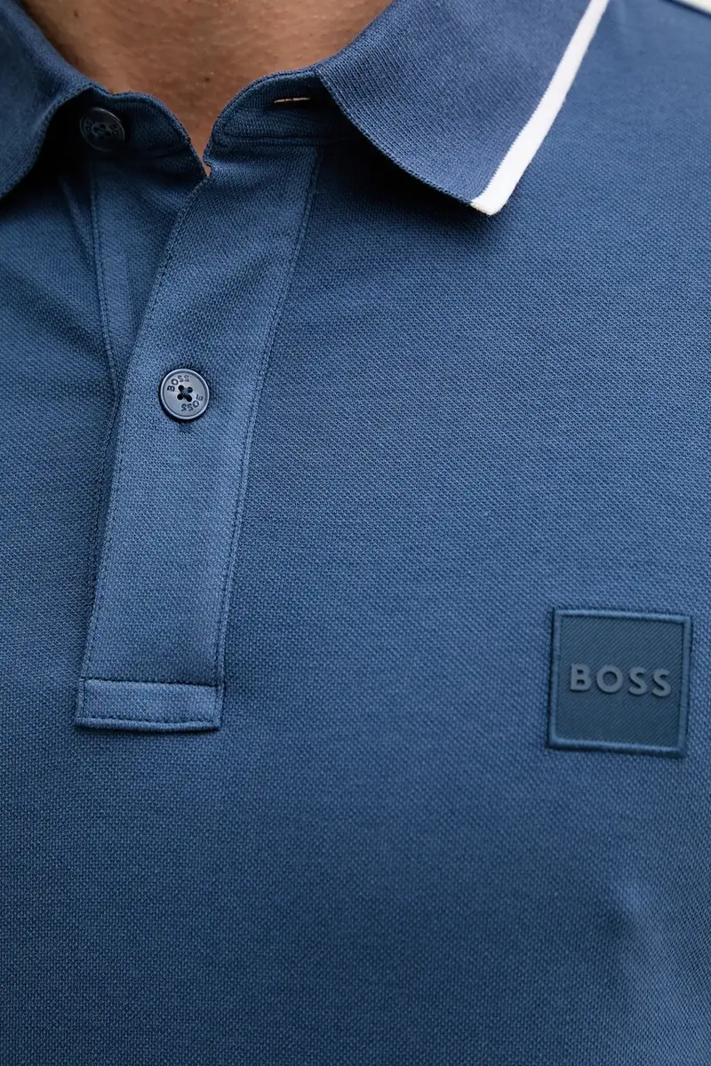 Boss Orange Polo Uomo Blu 3132141 miniatura 4