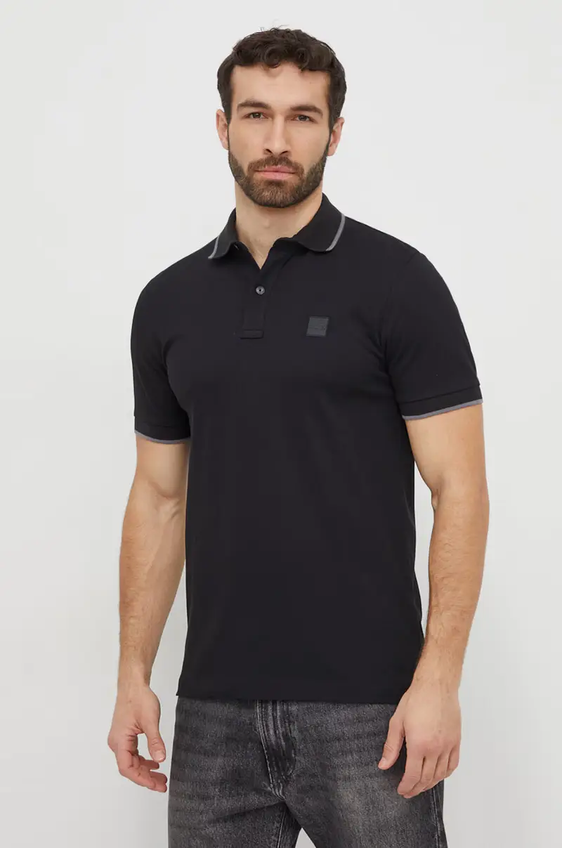 Boss Orange Polo Uomo Nero 3774956 miniatura 3