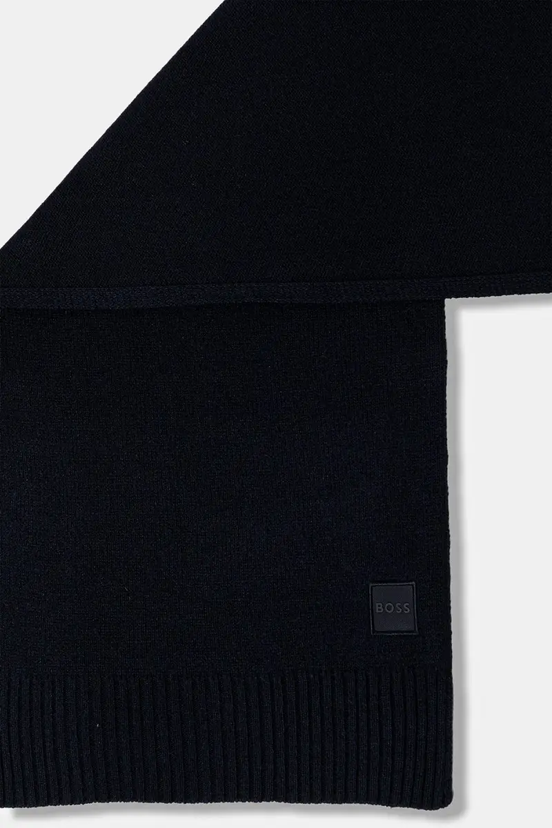 sciarpa in lana colore nero 50522445 Blu navy miniatura 3