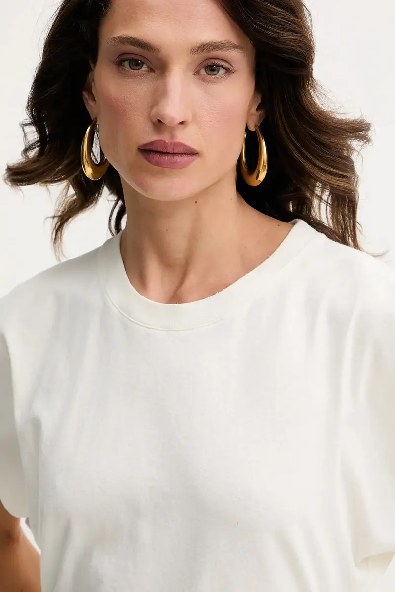 Boss Orange T-shirt Donna Beige 3570239 miniatura 4