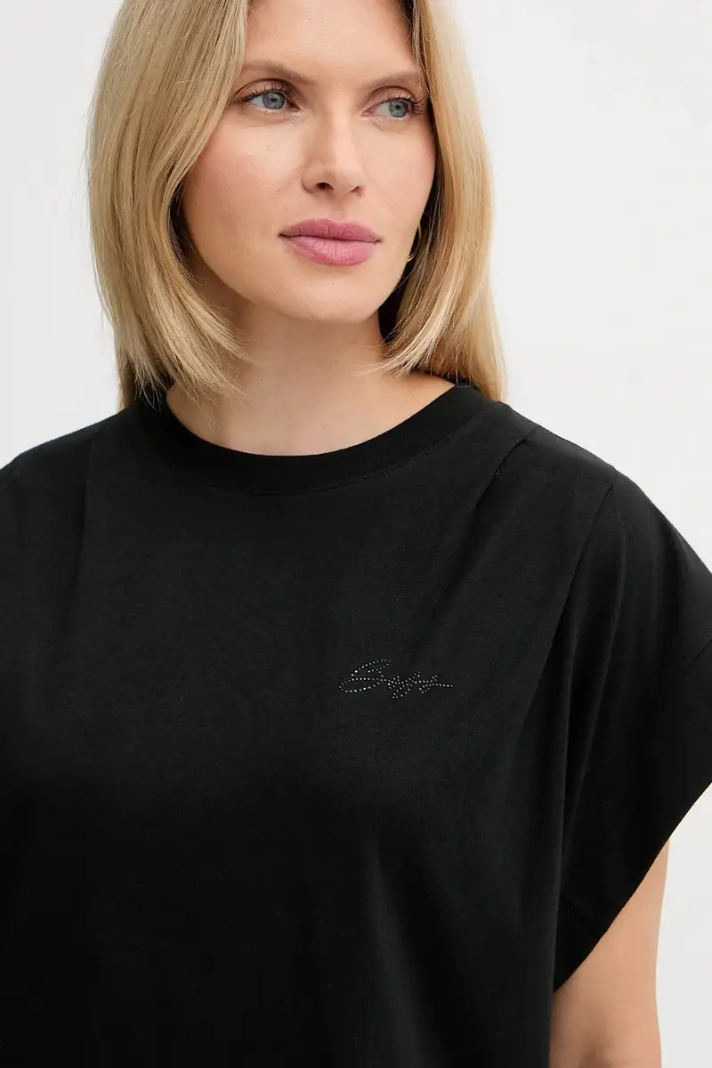 Boss Orange T-shirt Donna Nero 3776214 miniatura 3