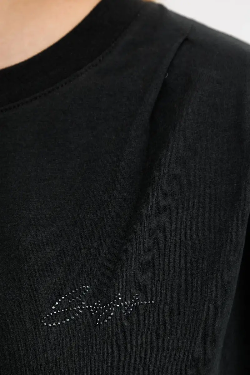 Boss Orange T-shirt Donna Nero 3776214 miniatura 4