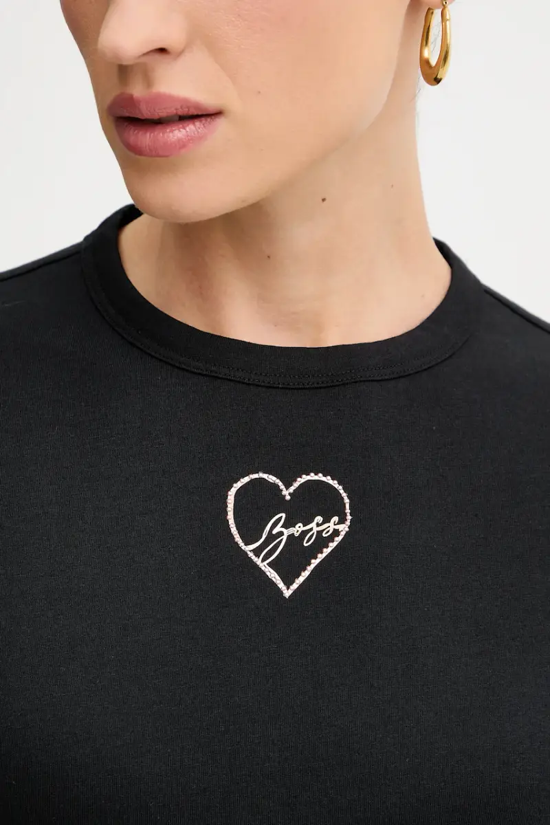 Boss Orange T-shirt Donna Nero 3646057 miniatura 5