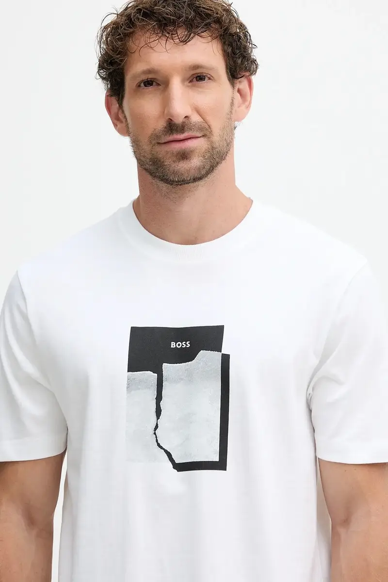 Boss Orange T-shirt Uomo Beige 3423487 miniatura 4