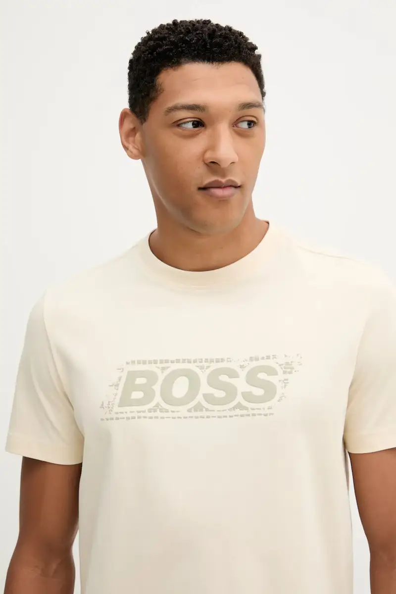 Boss Orange T-shirt Uomo Beige 3123130 miniatura 4
