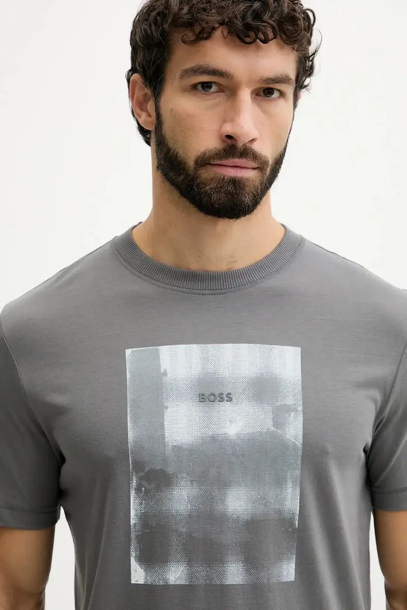 Boss Orange T-shirt Uomo Grigio 3770201 miniatura 4