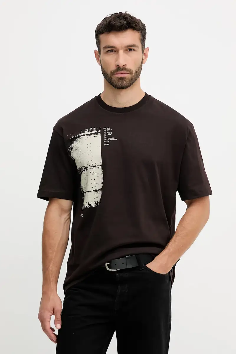 Boss Orange T-shirt Uomo Marrone 3138511