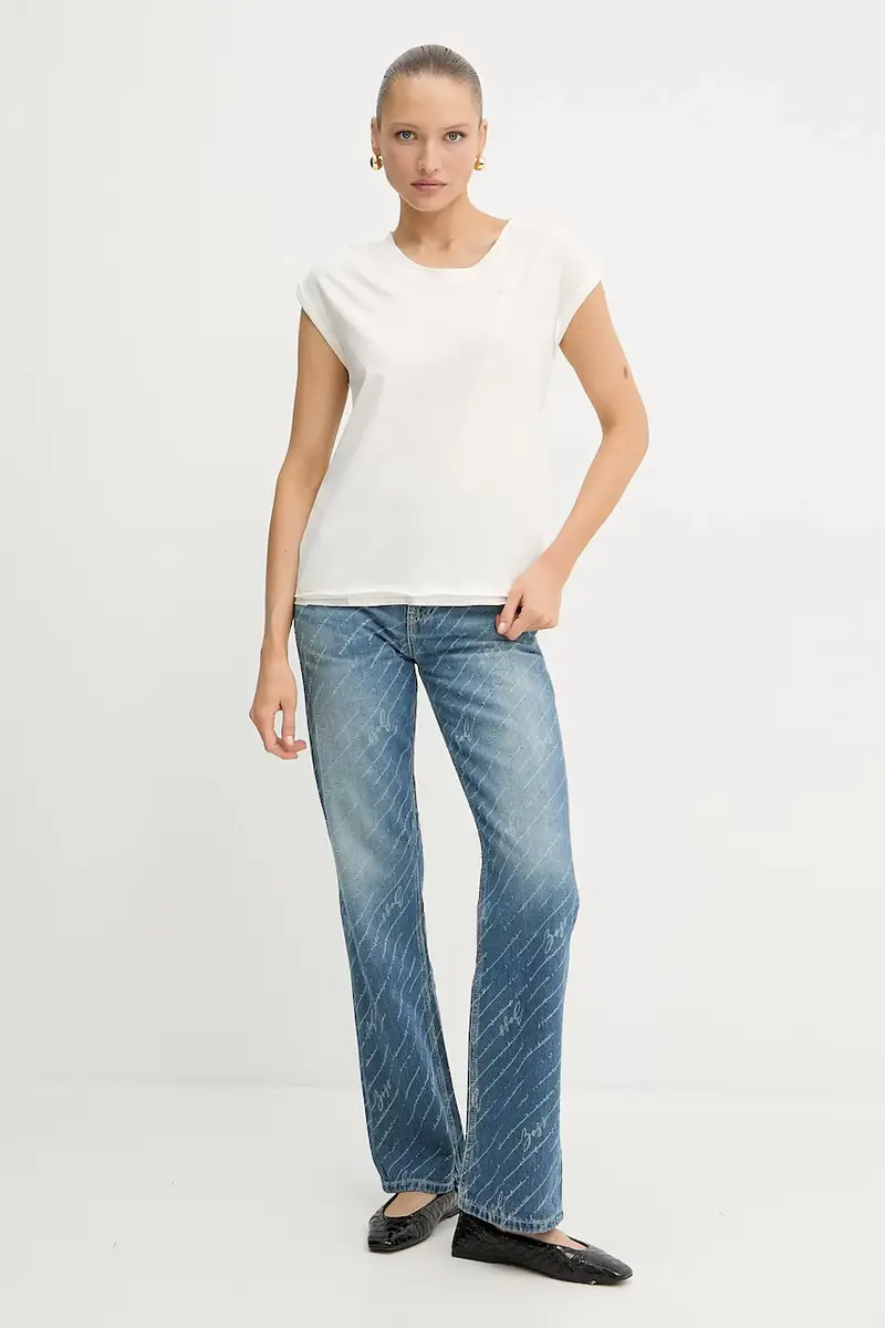 top in cotone colore beige 50545521 miniatura 2